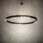 Meyda Lighting Pepe 60" 16-Light Mahogany Bronze Pendant Light With White Statuario Idalight Shade