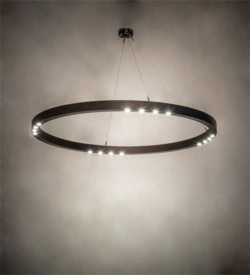 Meyda Lighting Pepe 60" 16-Light Mahogany Bronze Pendant Light With White Statuario Idalight Shade