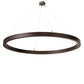 Meyda Lighting Pepe 60" 16-Light Mahogany Bronze Pendant Light With White Statuario Idalight Shade