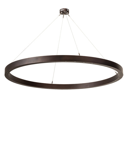 Meyda Lighting Pepe 60" 16-Light Mahogany Bronze Pendant Light With White Statuario Idalight Shade