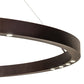 Meyda Lighting Pepe 60" 16-Light Mahogany Bronze Pendant Light With White Statuario Idalight Shade
