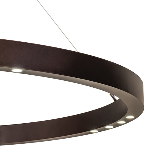 Meyda Lighting Pepe 60" 16-Light Mahogany Bronze Pendant Light With White Statuario Idalight Shade