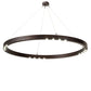 Meyda Lighting Pepe 60" 16-Light Mahogany Bronze Pendant Light With White Statuario Idalight Shade