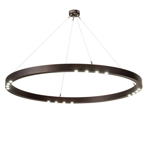 Meyda Lighting Pepe 60" 16-Light Mahogany Bronze Pendant Light With White Statuario Idalight Shade