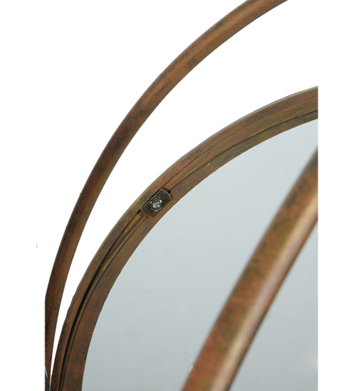 Meyda Lighting Perin 25"Sq 4-Light Cortez Gold Pendant Light With Clear Shade Glass
