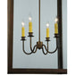Meyda Lighting Perin 25"Sq 4-Light Cortez Gold Pendant Light With Clear Shade Glass