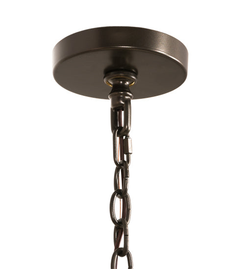 Meyda Lighting Perin 34" 4-Light Oil Rubbed Bronze Pendant Light With Clear Crystal Idalight Shade Glass