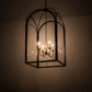 Meyda Lighting Perin 34" 4-Light Oil Rubbed Bronze Pendant Light With Clear Crystal Idalight Shade Glass