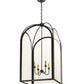Meyda Lighting Perin 34" 4-Light Oil Rubbed Bronze Pendant Light With Clear Crystal Idalight Shade Glass
