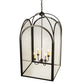 Meyda Lighting Perin 34" 4-Light Oil Rubbed Bronze Pendant Light With Clear Crystal Idalight Shade Glass