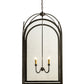 Meyda Lighting Perin 34" 4-Light Oil Rubbed Bronze Pendant Light With Clear Crystal Idalight Shade Glass