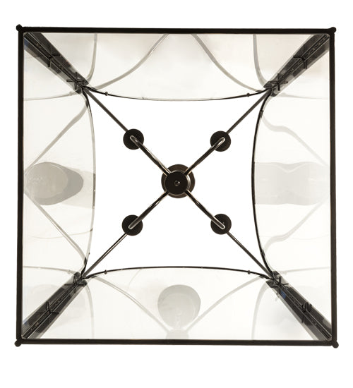 Meyda Lighting Perin 34" 4-Light Oil Rubbed Bronze Pendant Light With Clear Crystal Idalight Shade Glass