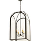 Meyda Lighting Perin 34" 4-Light Oil Rubbed Bronze Pendant Light With Clear Crystal Idalight Shade Glass
