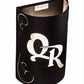 Meyda Lighting Personalized 10" 2-Light Black Textured QR Monogram Wall Sconce With White Statuario Idalight Shade