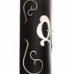 Meyda Lighting Personalized 10" 2-Light Black Textured QR Monogram Wall Sconce With White Statuario Idalight Shade