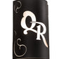 Meyda Lighting Personalized 10" 2-Light Black Textured QR Monogram Wall Sconce With White Statuario Idalight Shade