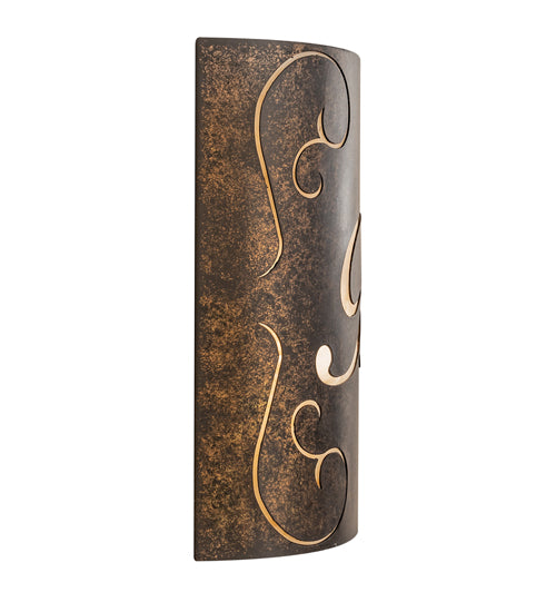 Meyda Lighting Personalized 10" 2-Light Gothic Gold B Monogram Wall Sconce With Sahara Taupe Idalight Shade