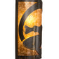 Meyda Lighting Personalized 10" 2-Light Oil Rubbed Bronze Q Fish Wall Sconce With Amber Mica Shade Glass