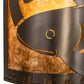 Meyda Lighting Personalized 10" 2-Light Oil Rubbed Bronze Q Fish Wall Sconce With Amber Mica Shade Glass
