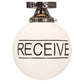 Meyda Lighting Personalized 10" Polished Nickel "Receive" Deli Orb Flush Mount Light With White Shade Glass