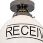 Meyda Lighting Personalized 10" Polished Nickel "Receive" Deli Orb Flush Mount Light With White Shade Glass