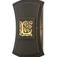 Meyda Lighting Personalized 12" LED Timeless Bronze Legacy Point Ranch Wall Sconce With Black & Beige Iridescent Shade