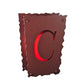 Meyda Lighting Personalized 12" Rust "C" Wall Sconce With Cathedral Red Shade