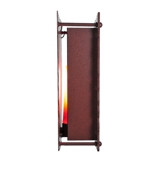 Meyda Lighting Personalized 12" Rust "C" Wall Sconce With Cathedral Red Shade