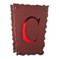 Meyda Lighting Personalized 12" Rust "C" Wall Sconce With Cathedral Red Shade