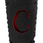 Meyda Lighting Personalized 12" Textured Black "C" Wall Sconce With Red Shade Glass