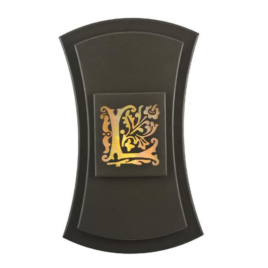 Meyda Lighting Personalized 12" Timeless Bronze Legacy Point Ranch Wall Sconce With Beige Iridescent Shade Glass