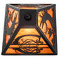 Meyda Lighting Personalized 13" Textured Black Headless Horseman Table Lamp With Tangarine Acrylic Shade