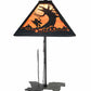 Meyda Lighting Personalized 13" Textured Black Headless Horseman Table Lamp With Tangarine Acrylic Shade