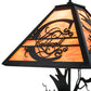 Meyda Lighting Personalized 13" Textured Black Headless Horseman Table Lamp With Tangarine Acrylic Shade