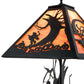 Meyda Lighting Personalized 13" Textured Black Headless Horseman Table Lamp With Tangarine Acrylic Shade