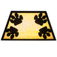 Meyda Lighting Personalized 16" 2-Light Solar Black DiCastro's Flush Mount Light With Orange & Beige Shade Glass
