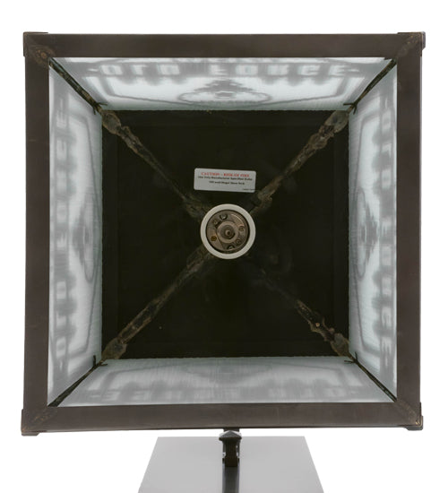 Meyda Lighting Personalized 16" Craftsman Brown Wall Sconce With Frosted Rainyvue Shade Glass