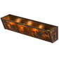 Meyda Lighting Personalized 162667 24" 4-Light Timeless Bronze Grapevine Vanity Light With Amber Mica Shade Glass