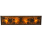 Meyda Lighting Personalized 162667 24" 4-Light Timeless Bronze Grapevine Vanity Light With Amber Mica Shade Glass