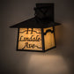 Meyda Lighting Personalized 17" 3-Light Craftsman Brown Stillwater 11 Lindale Ave Wall Sconce With Beige Iridescent Shade Glass