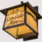 Meyda Lighting Personalized 17" 3-Light Craftsman Brown Stillwater 11 Lindale Ave Wall Sconce With Beige Iridescent Shade Glass