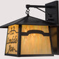Meyda Lighting Personalized 17" 3-Light Craftsman Brown Stillwater 11 Lindale Ave Wall Sconce With Beige Iridescent Shade Glass