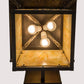 Meyda Lighting Personalized 17" 3-Light Craftsman Brown Stillwater 11 Lindale Ave Wall Sconce With Beige Iridescent Shade Glass