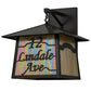 Meyda Lighting Personalized 17" 3-Light Craftsman Brown Stillwater 12 Lindale Ave Wall Sconce With Beige Iridescent Shade Glass