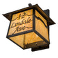 Meyda Lighting Personalized 17" 3-Light Craftsman Brown Stillwater 12 Lindale Ave Wall Sconce With Beige Iridescent Shade Glass