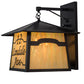 Meyda Lighting Personalized 17" 3-Light Craftsman Brown Stillwater 12 Lindale Ave Wall Sconce With Beige Iridescent Shade Glass