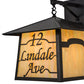 Meyda Lighting Personalized 17" 3-Light Craftsman Brown Stillwater 12 Lindale Ave Wall Sconce With Beige Iridescent Shade Glass