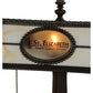 Meyda Lighting Personalized 17" Mahogany Bronze St. Elizabeth's Hospital Bankers Table Lamp With Beige Shade Glass