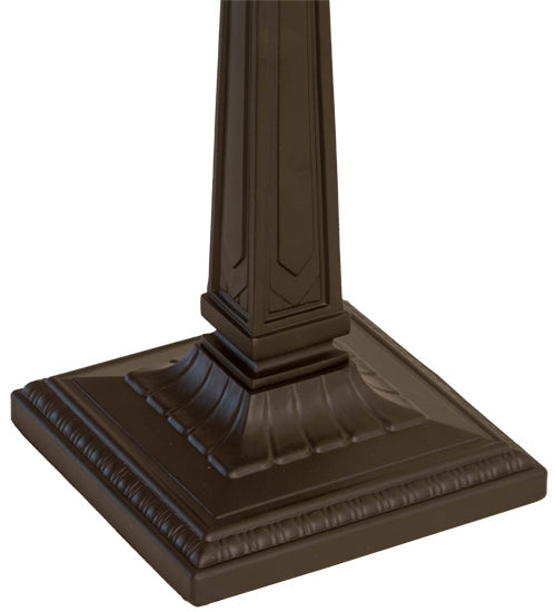 Meyda Lighting Personalized 18" 2-Light Mahogany Bronze Graduation Present Table Lamp With Multi-Colored Shade Glass