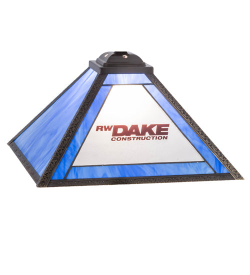 Meyda Lighting Personalized 18" Mission Multi-Colored Shade Glass